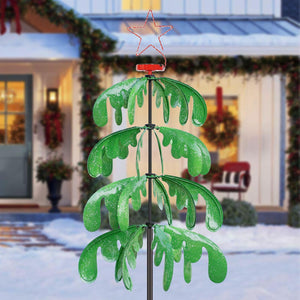 Garden Decor Christmas Tree Yard Wind Spinner