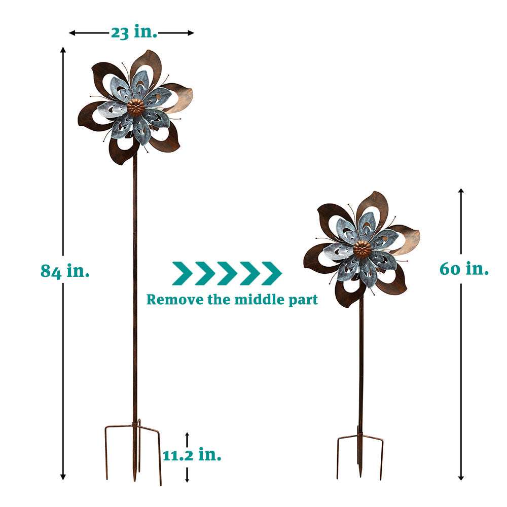 adjustable height windwill for garden