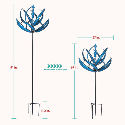 Extra Large Wind Spinner Blue Lotus