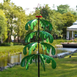 Garden Decor Christmas Tree Yard Wind Spinner